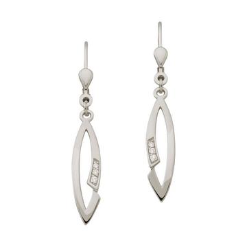 Ohrhänger Weissgold 750 Diamant 0.047ct. 37x6mm