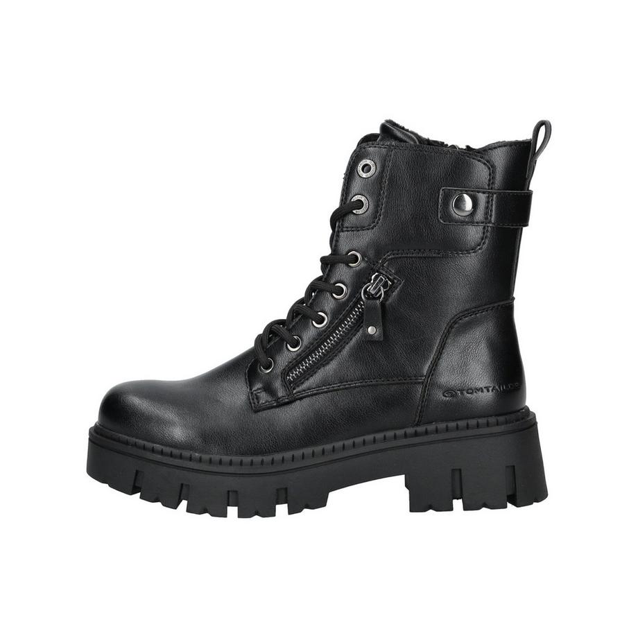 TOM TAILOR Bottines d'hiver à lacets avec fermeture éclair latérale  