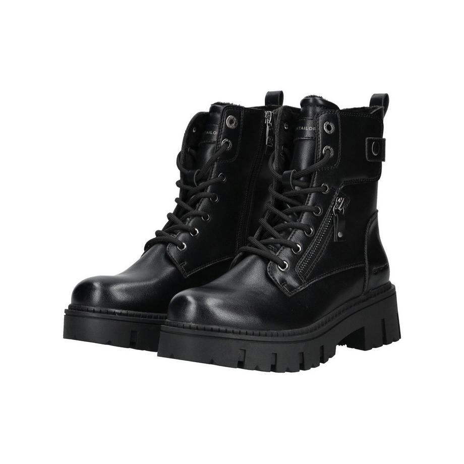 TOM TAILOR Bottines d'hiver à lacets avec fermeture éclair latérale  