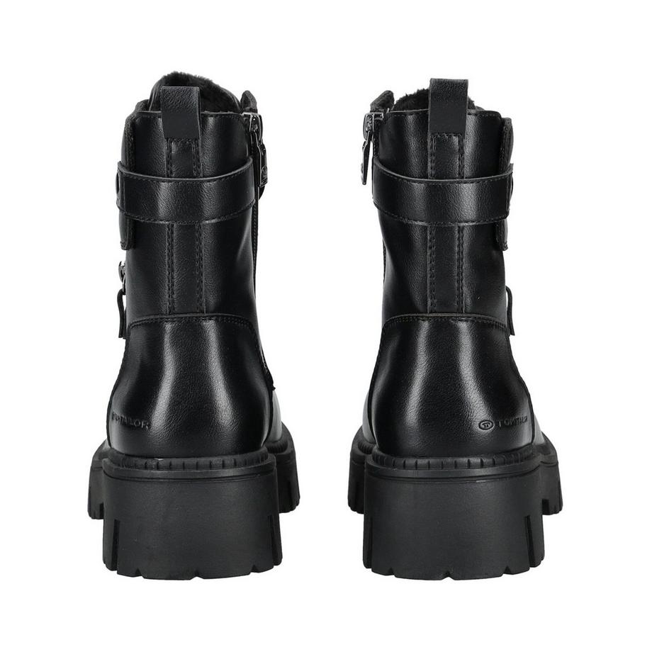 TOM TAILOR Bottines d'hiver à lacets avec fermeture éclair latérale  