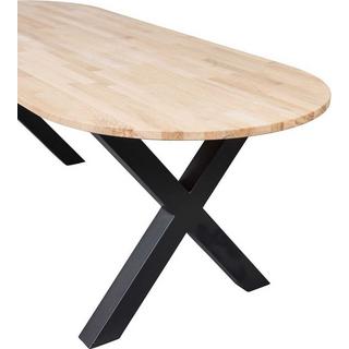 mutoni Table de salle à manger Tablo Oval Chêne FSC Alkmaar Pied  