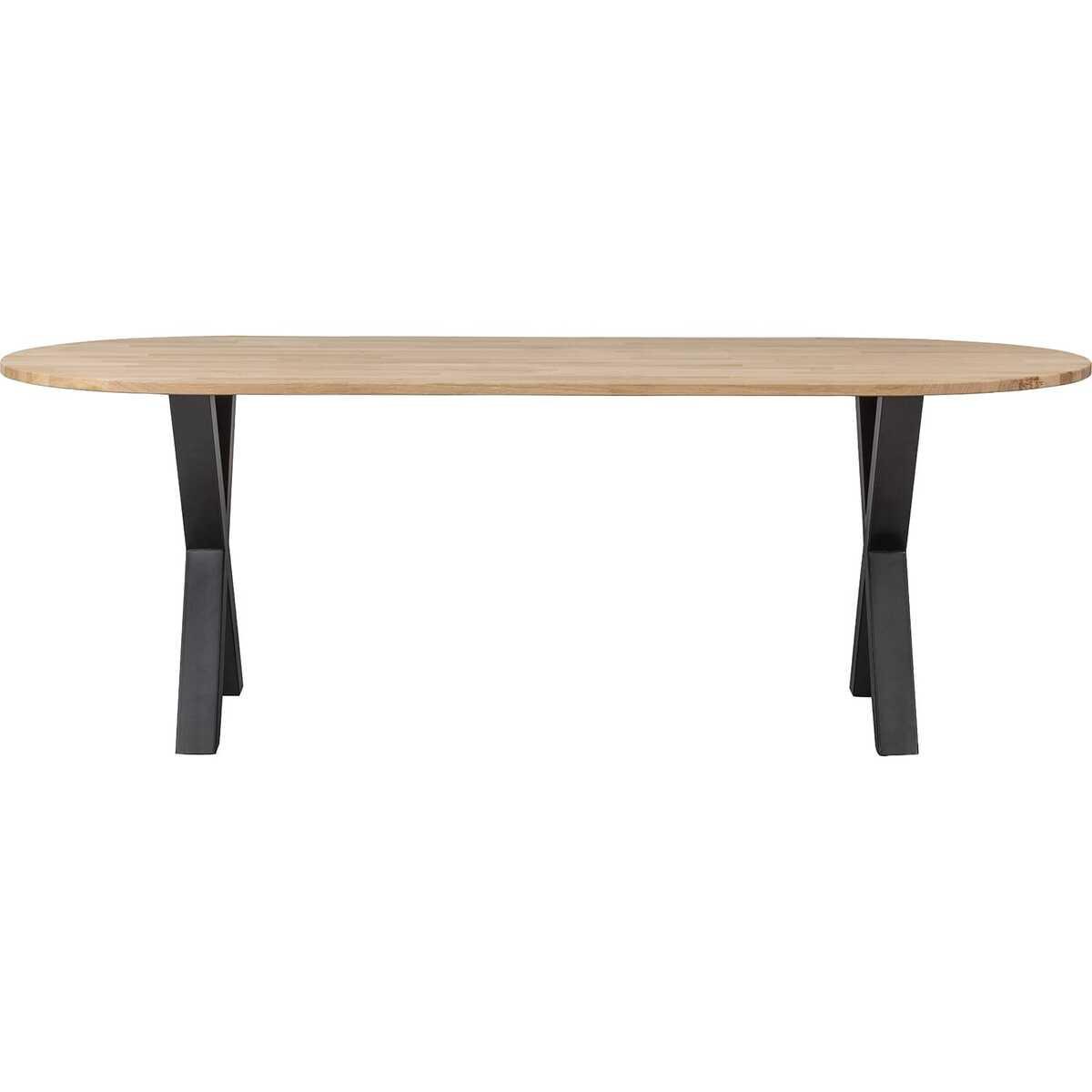 mutoni Table de salle à manger Tablo Oval Chêne FSC Alkmaar Pied  