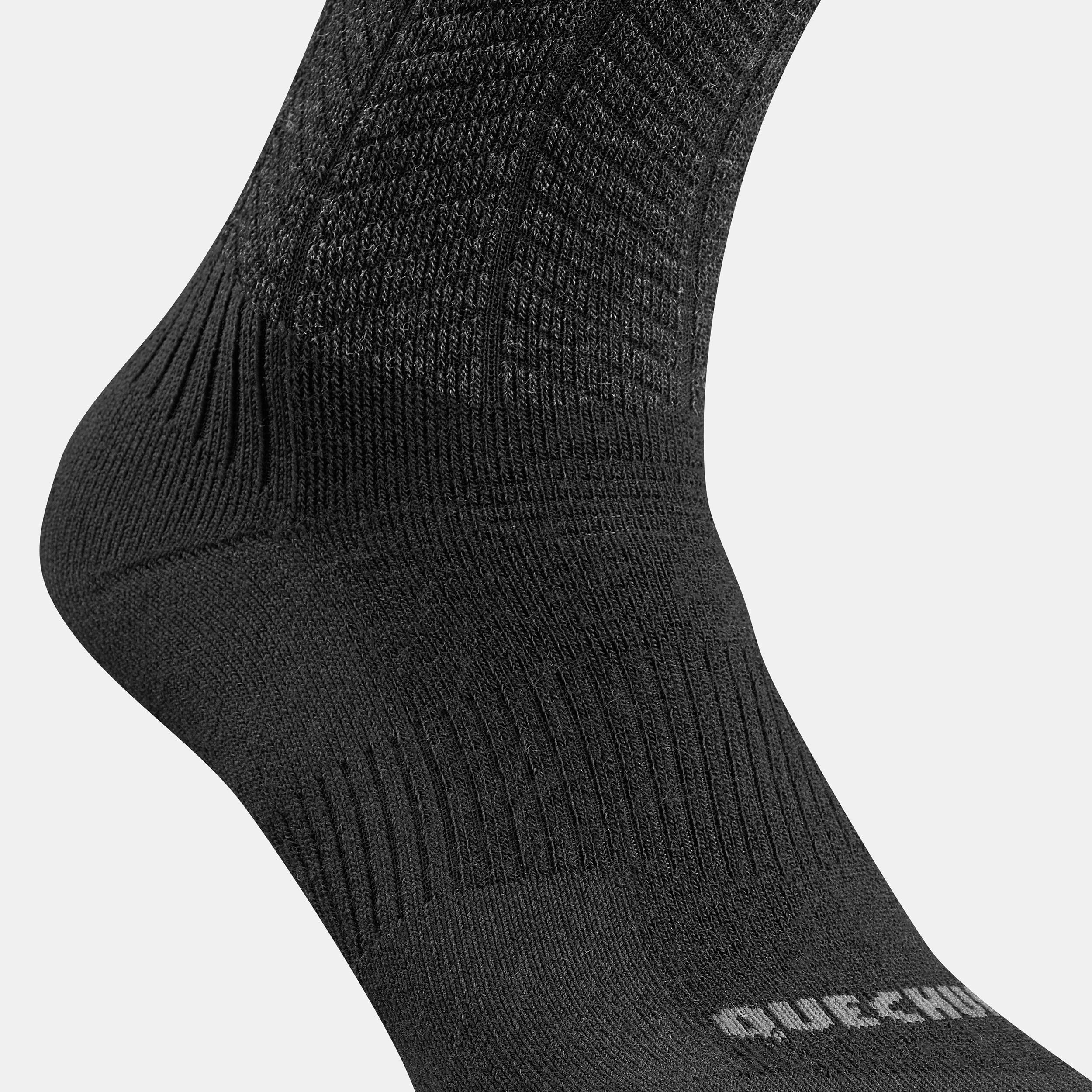 QUECHUA SH500 Ultra-Warm Merino Halbhohe Winterwandersocken 2 Paar  