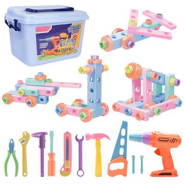 Jeu d'outils pour enfants de 79 pièces, jeu d'outils de construction avec boîte de rangement, boîte à outils, jeu de rôle pour enfants