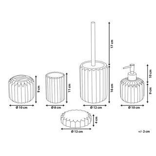 Beliani Badezimmer-Zubehör aus Keramik Retro GORBEA  