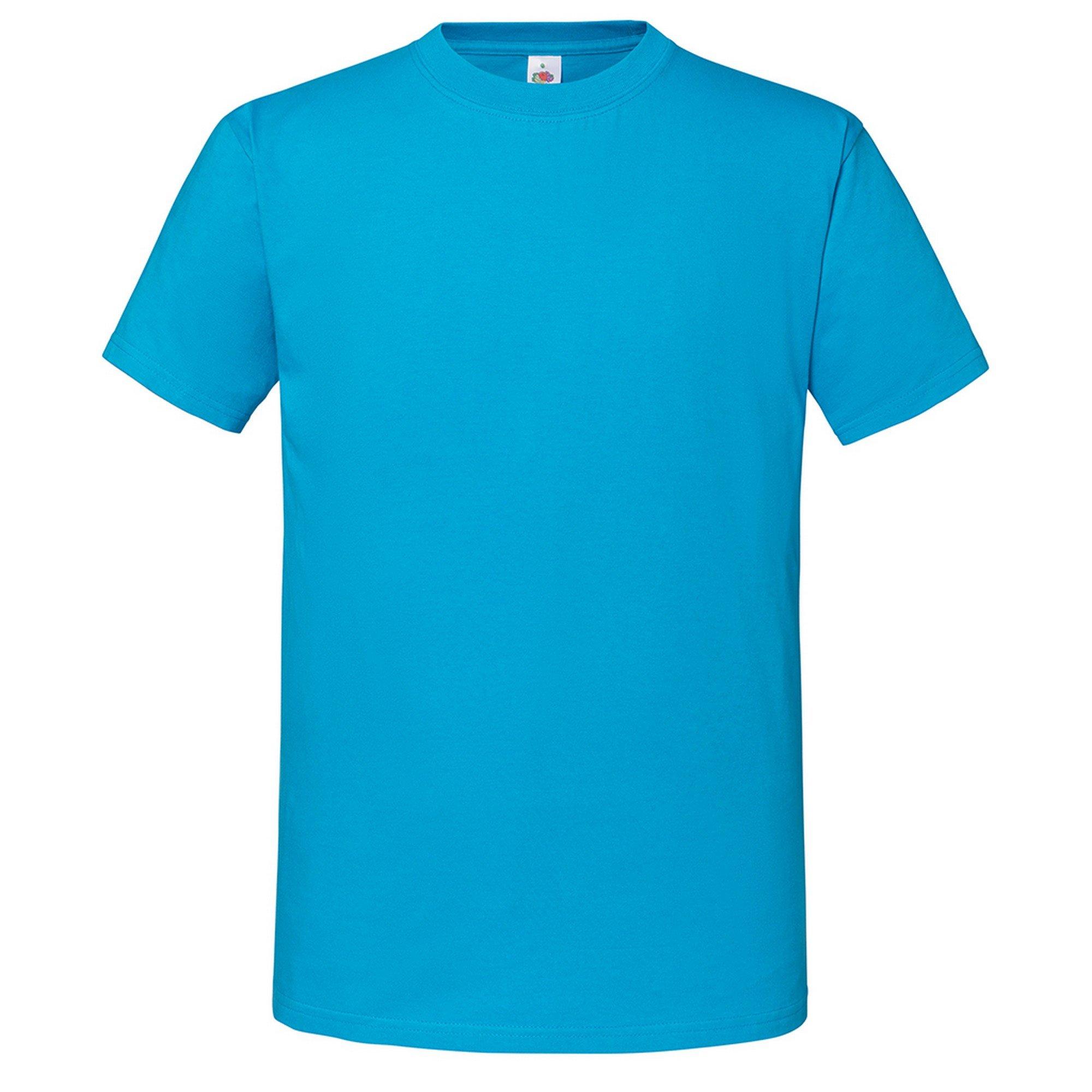 Image of Premium Tshirt Herren Azurblau XXL