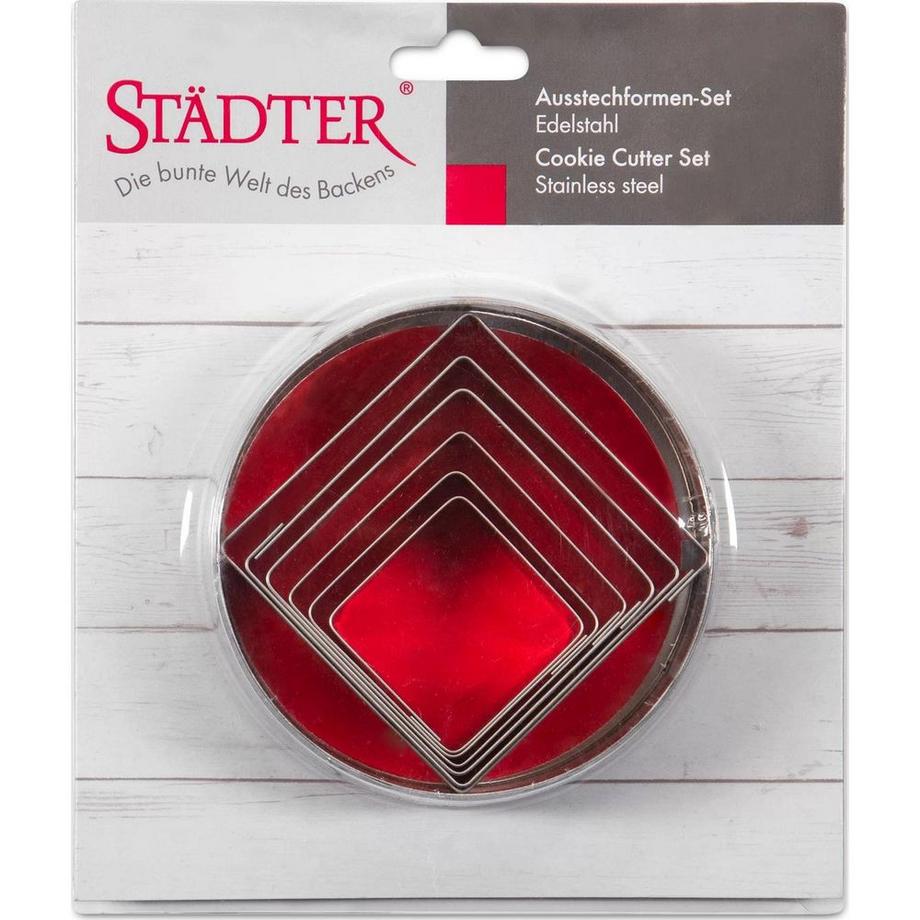 Städter Ausstecher Set Quadrat 6 Stück  
