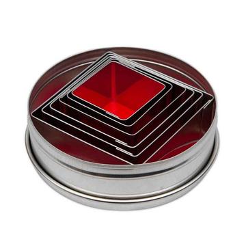 Set di tagliabiscotti quadrati 6 pezzi