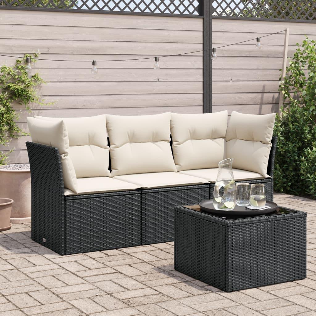 VidaXL set divano da giardino Polirattan  