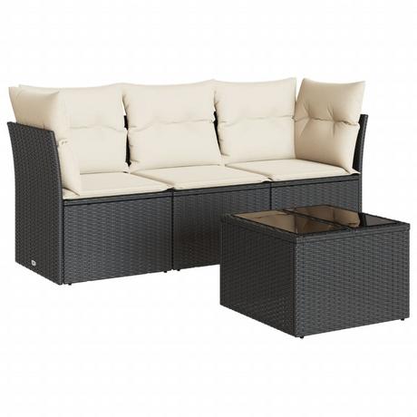 VidaXL set divano da giardino Polirattan  