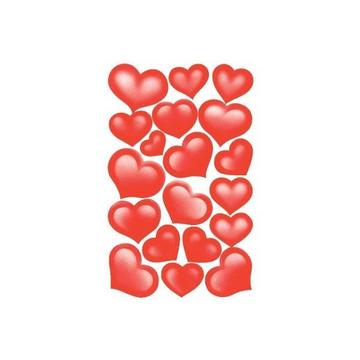Z-DESIGN Sticker Creative 53205 Herze rot 2 Stück