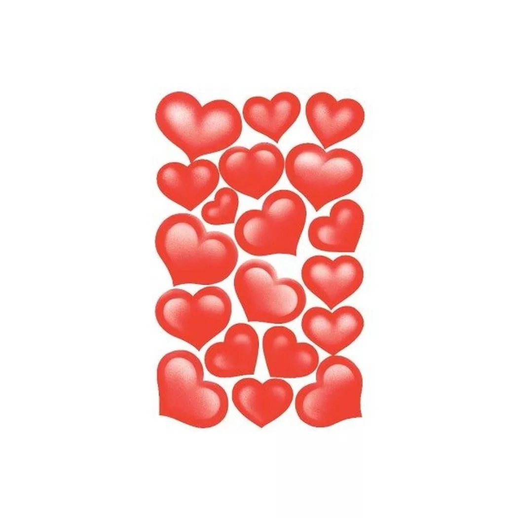 Z-DESIGN Sticker Creative 53205 Herze rot 2 Stück