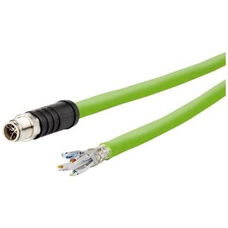 METZ CONNECT  M12 Industrial Ethernet Leitung, X-kodiert, 2.0 m, M12 Stecker gerade - freies Leitungsende 