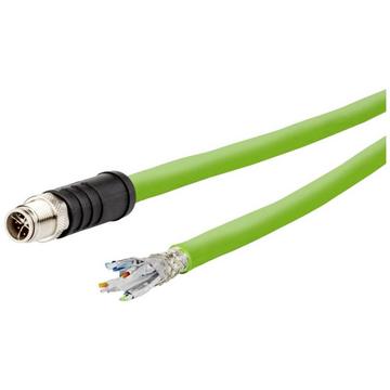 M12 Industrial Ethernet Leitung, X-kodiert, 2.0 m, M12 Stecker gerade - freies Leitungsende