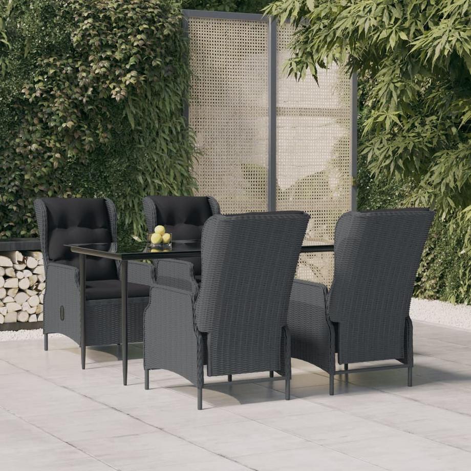 VidaXL set da pranzo da giardino Polirattan  