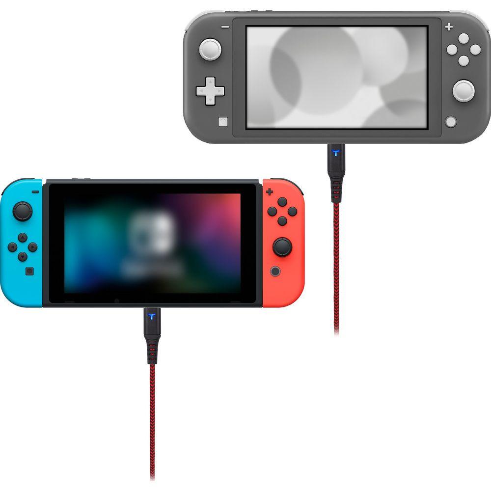 Egogear  EGOGEAR Kabel SCH10 Rot/Schwarz Typ-C 3 m geflochten für NSW 