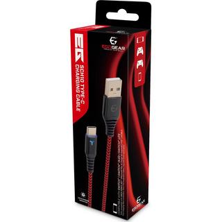 Egogear  EGOGEAR Kabel SCH10 Rot/Schwarz Typ-C 3 m geflochten für NSW 