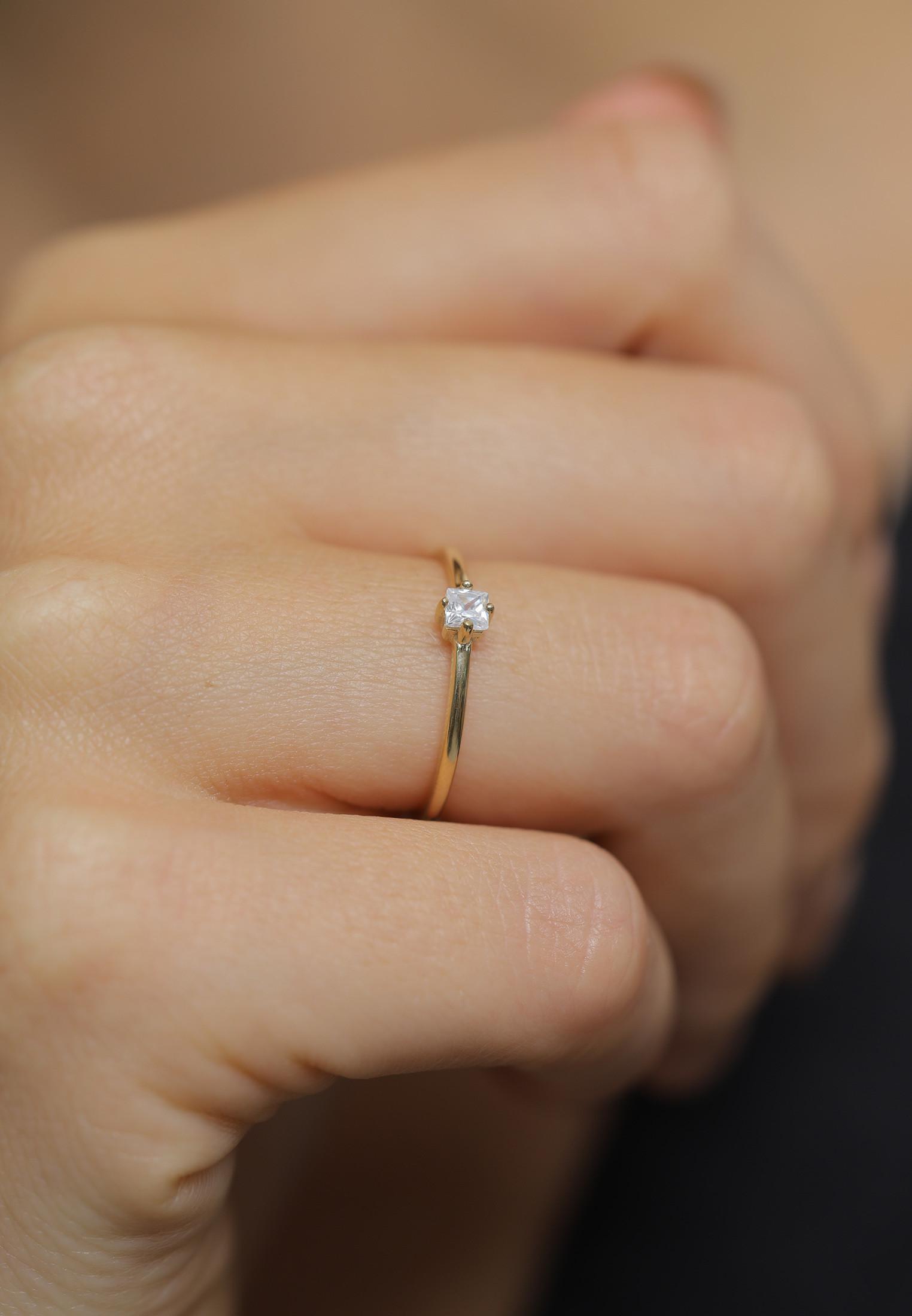 Elli  Bague Femmes Solitaire Classique Avec Zirconia 