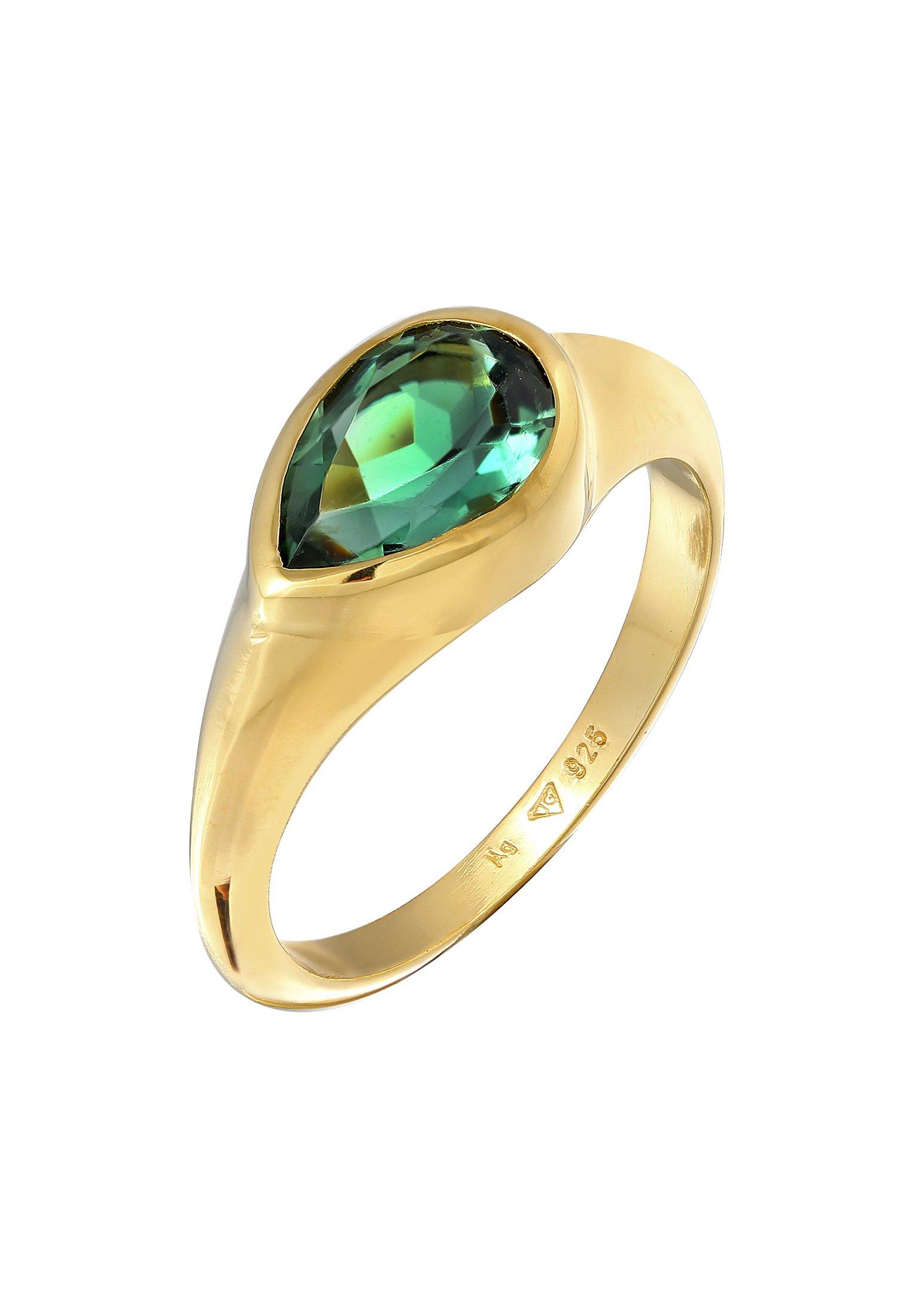 Image of Ring Siegelring Quartz 925 Silber Damen Gold 56mm