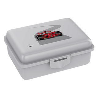 fizzy Fizzii Lunchbox mit Trennfach silber, Rennwagen  