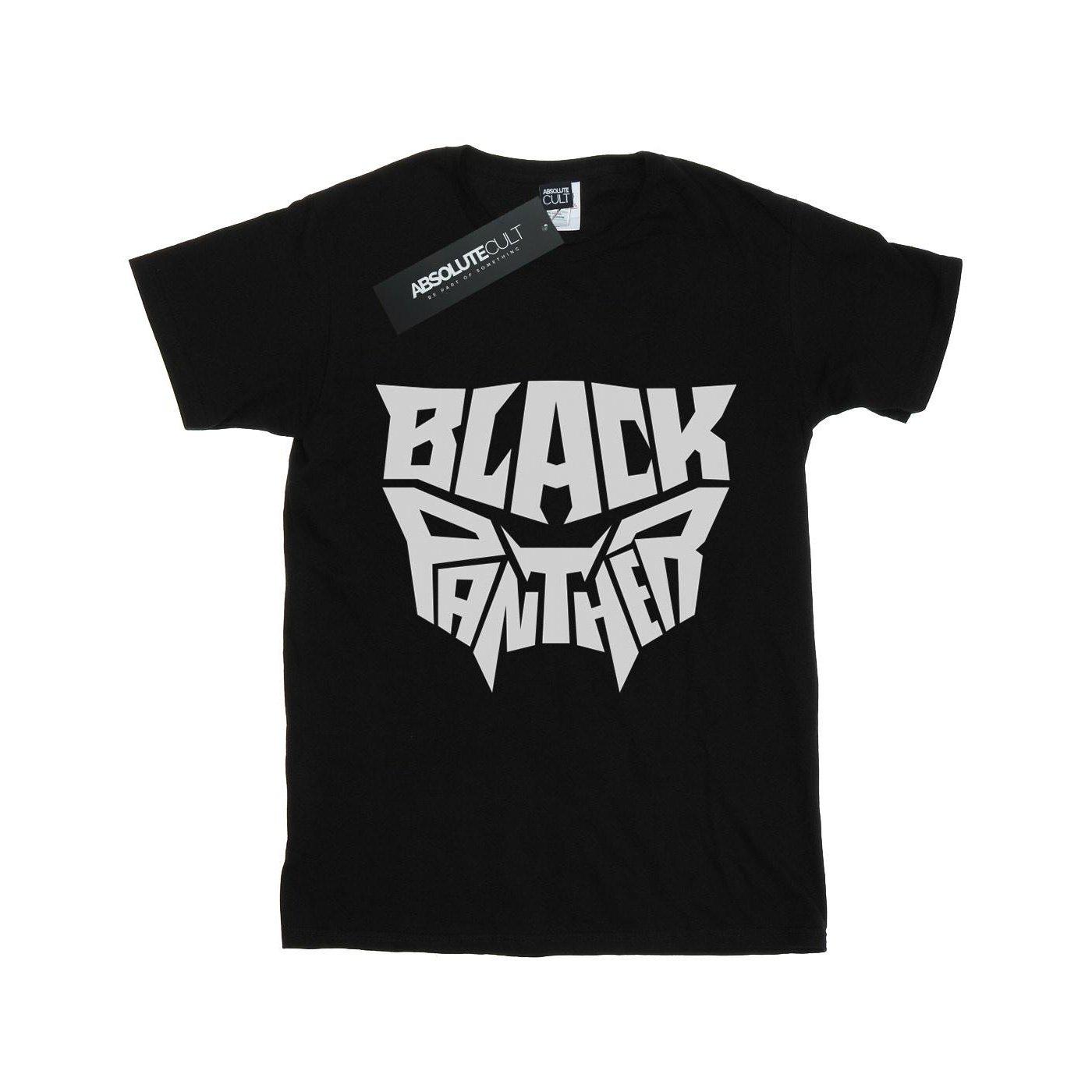 Image of Black Panther Worded Emblem Tshirt Mädchen Schwarz 116