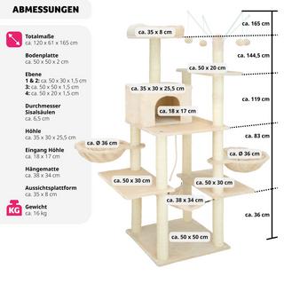 Tectake  Albero tiragraffi Lilou 