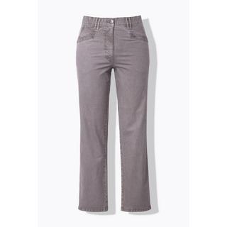 Ulla Popken  Pantalon stretch Mony, jambe légèrement carotte, poches zippées 