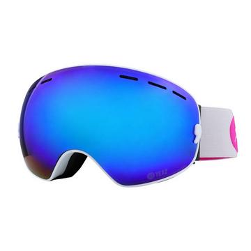 XTRM-SUMMIT Ski- Snowboardbrille mit Rahmen blau/pink verspiegelt