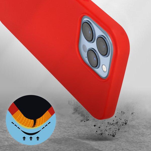 Avizar  Coque iPhone 13 Pro Silicone Rouge 