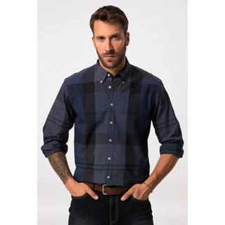 JP1880  Chemise à carreaux, manches longues et col à pointes boutonnées. Coupe Modern Fit. Jusqu'au 8 XL. 