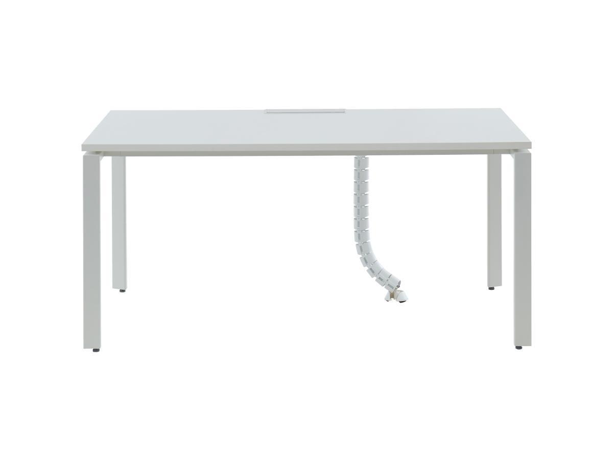 Vente-unique Bureau professionnel 1 personne - Blanc - L160 cm - DOWNTOWN  