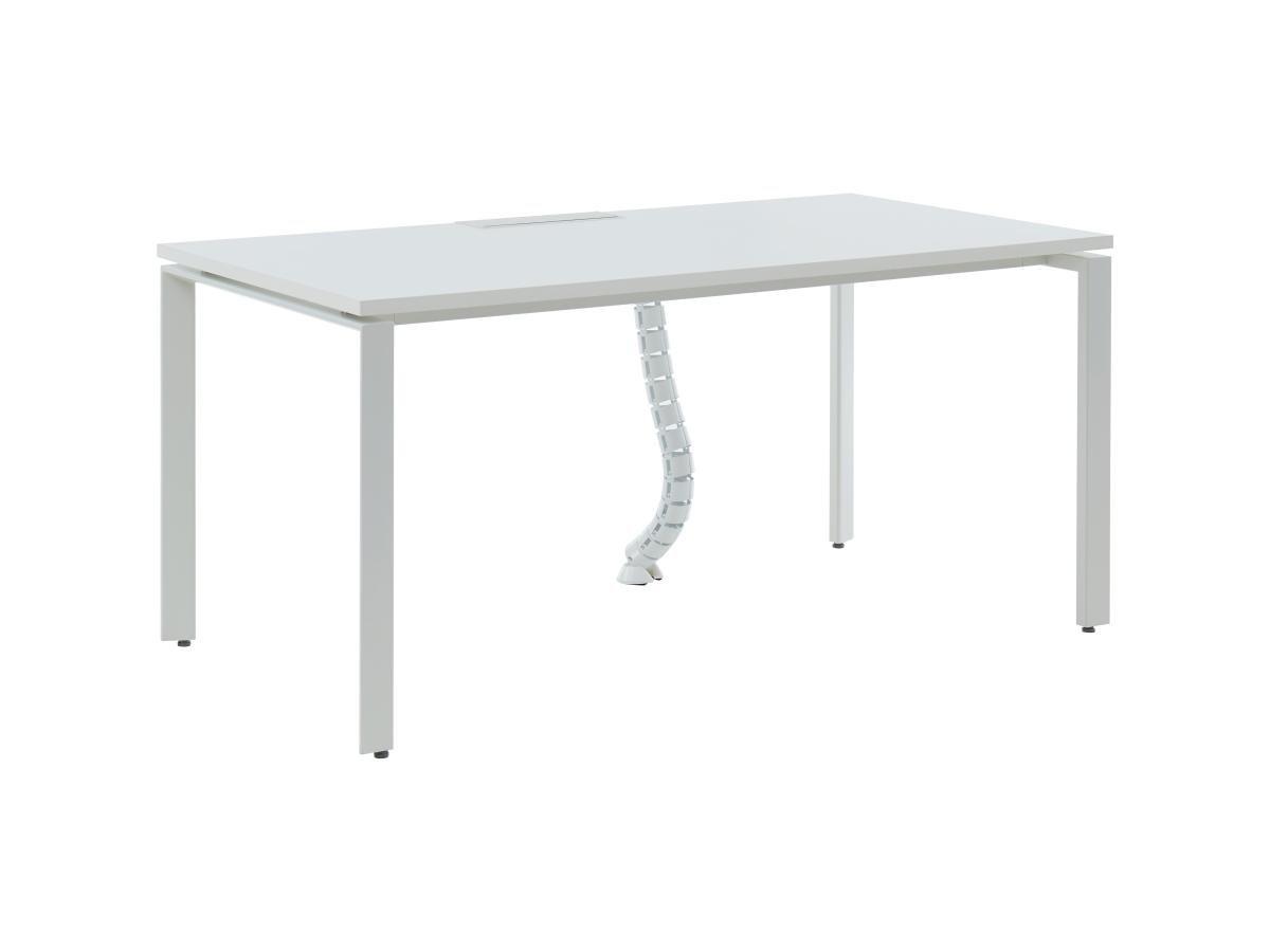 Vente-unique Bureau professionnel 1 personne - Blanc - L160 cm - DOWNTOWN  