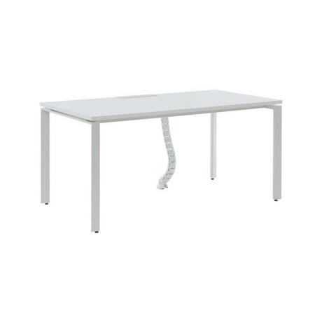 Vente-unique Bureau professionnel 1 personne - Blanc - L160 cm - DOWNTOWN  