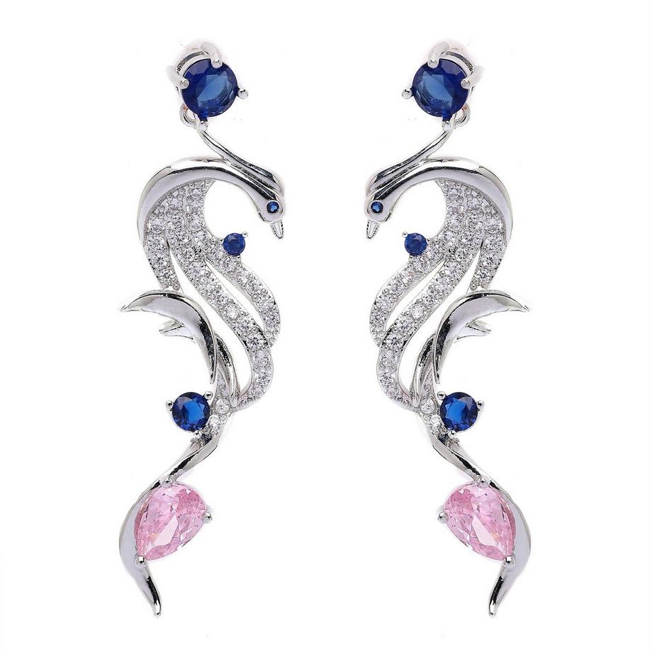 Geschwungene Vogel-Ohrringe