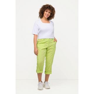 Ulla Popken  Pantalon cargo 7/8 avec attaches, taille confortable 