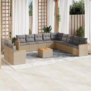 VidaXL set divano da giardino Polirattan  