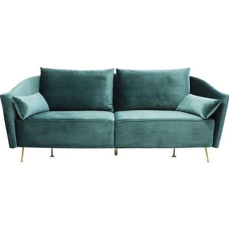 KARE Design Sofa Vegas Forever Petrol 3-Sitzer  