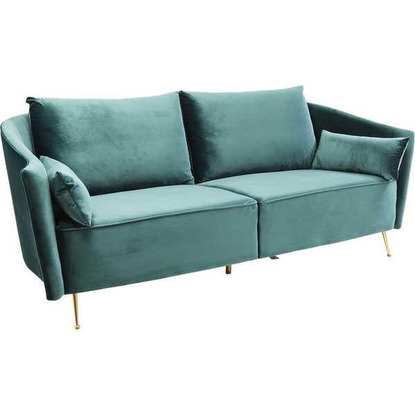 KARE Design Sofa Vegas Forever Petrol 3-Sitzer  