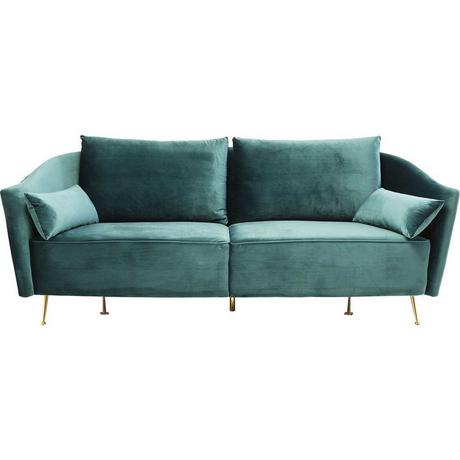 KARE Design Sofa Vegas Forever Petrol 3-Sitzer  