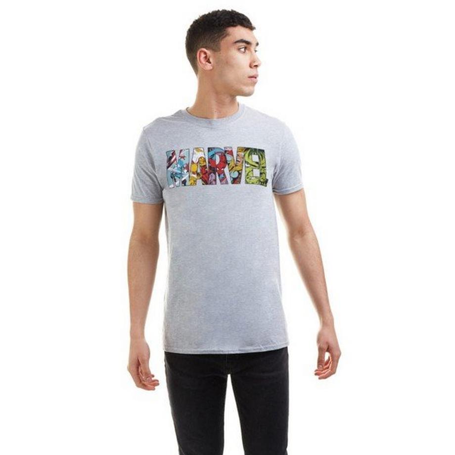 MARVEL Logo Comic Strip T-Shirt  