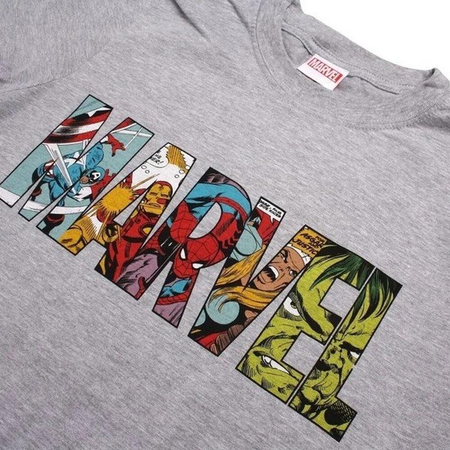 MARVEL Logo Comic Strip T-Shirt  