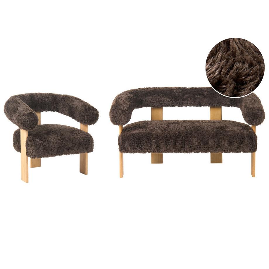 Wohnzimmer Set aus Webpelz Retro ILBRO