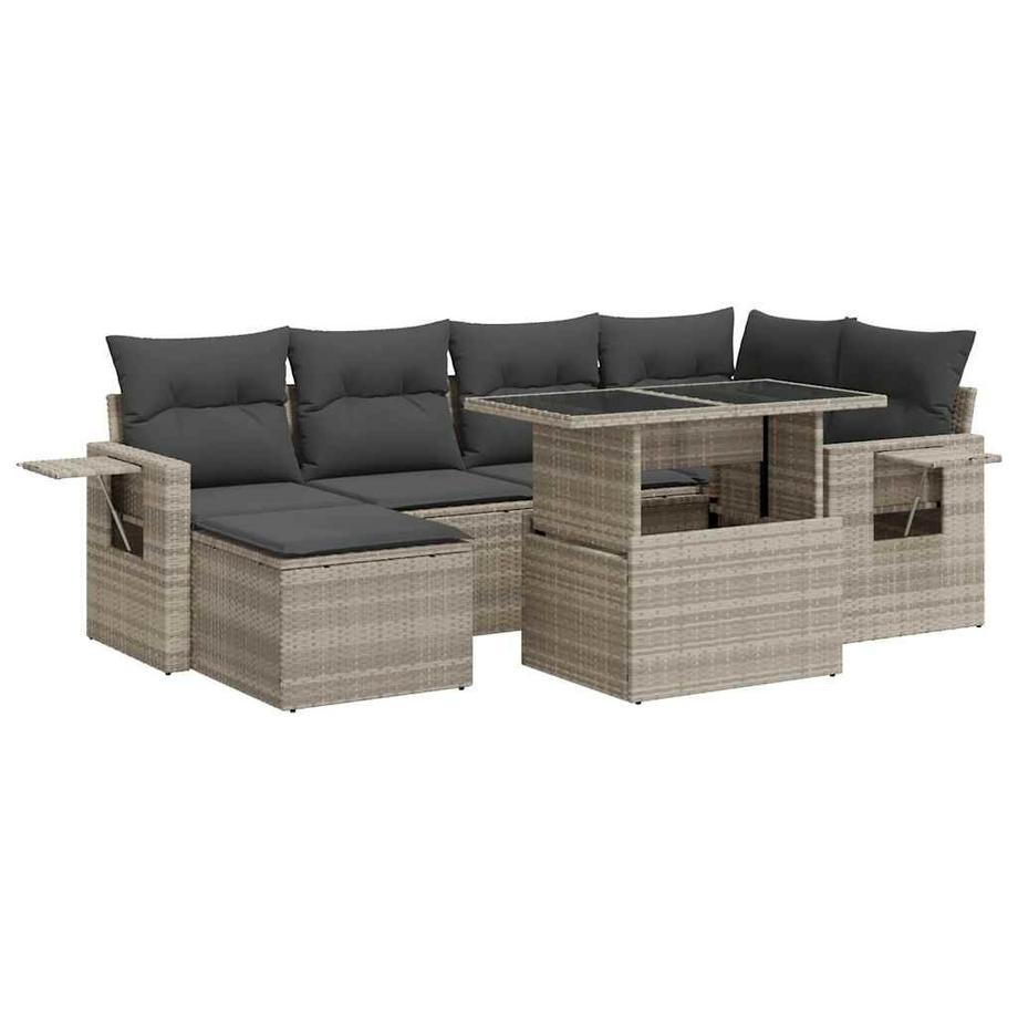 set di divani da giardino Polirattan