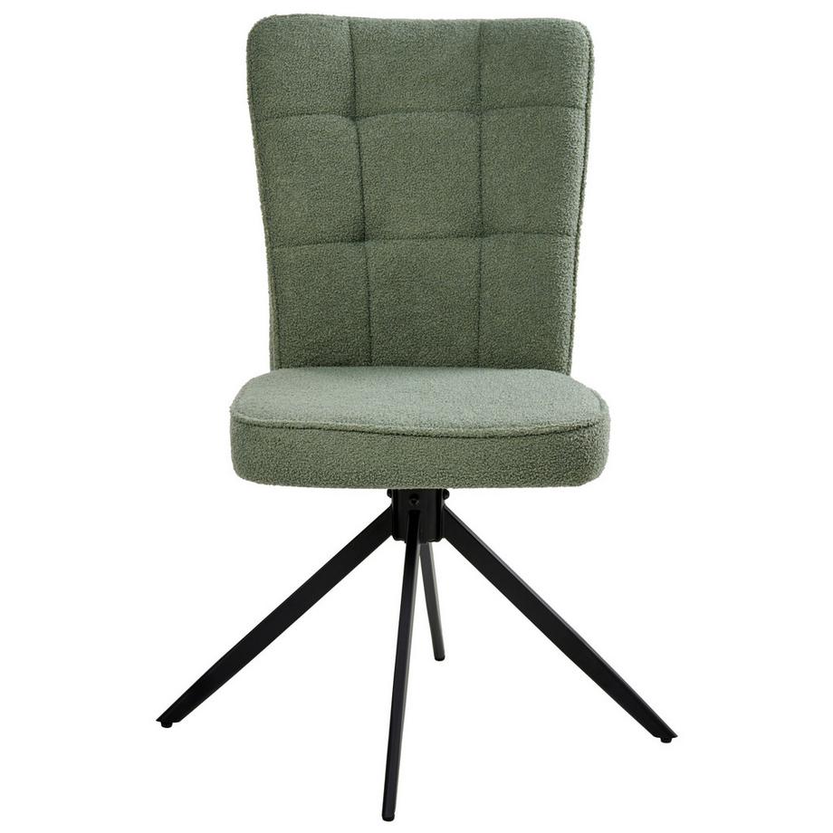 Beliani Esszimmerstuhl 2er Set aus Bouclé  RYAN  