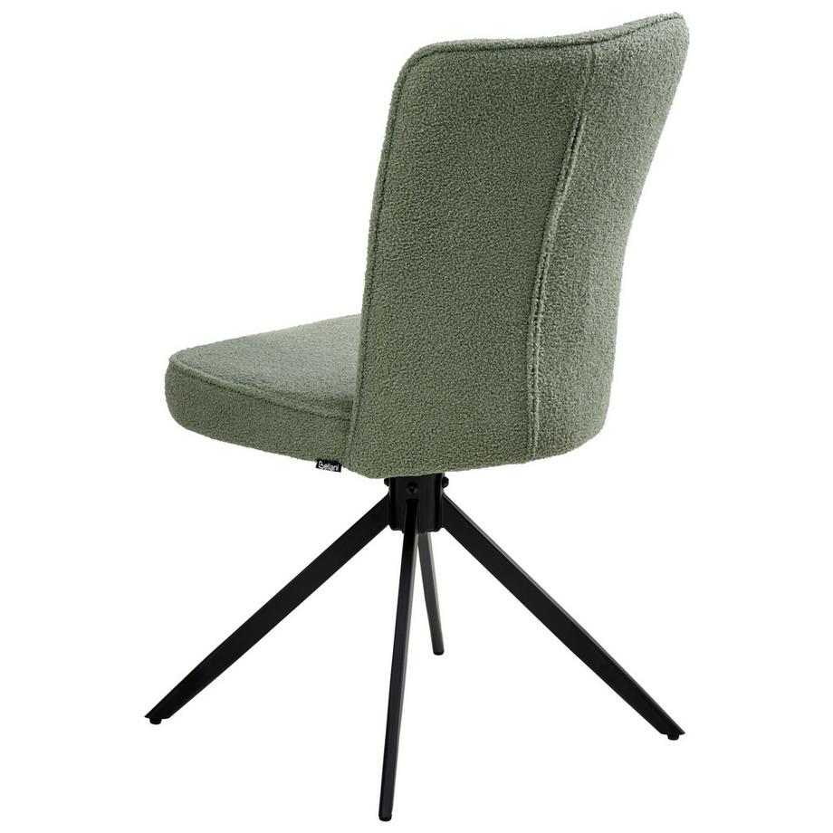 Beliani Esszimmerstuhl 2er Set aus Bouclé  RYAN  