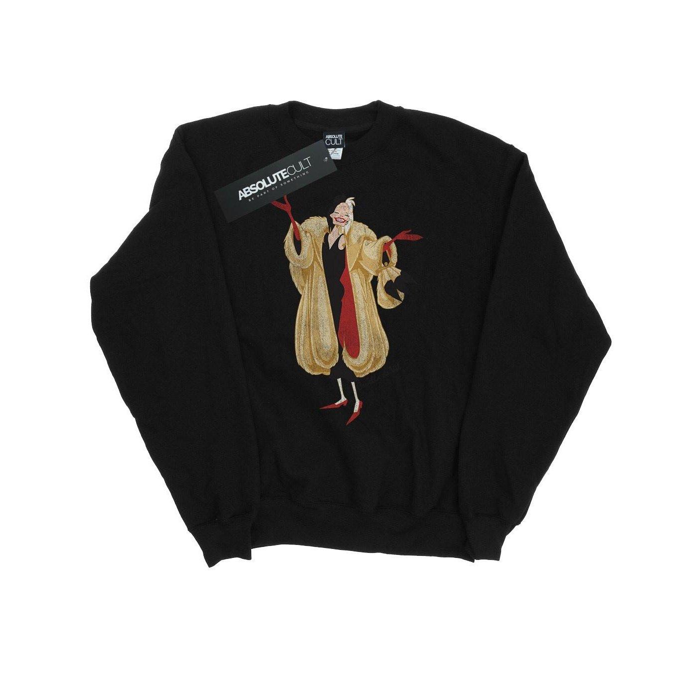Image of 101 Dalmatians Classic Cruella De Vil Sweatshirt Herren Schwarz L