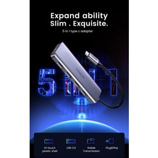 UGREEN  Hub USB 3.0 à 4 ports Ugreen avec alimentation USB-C 