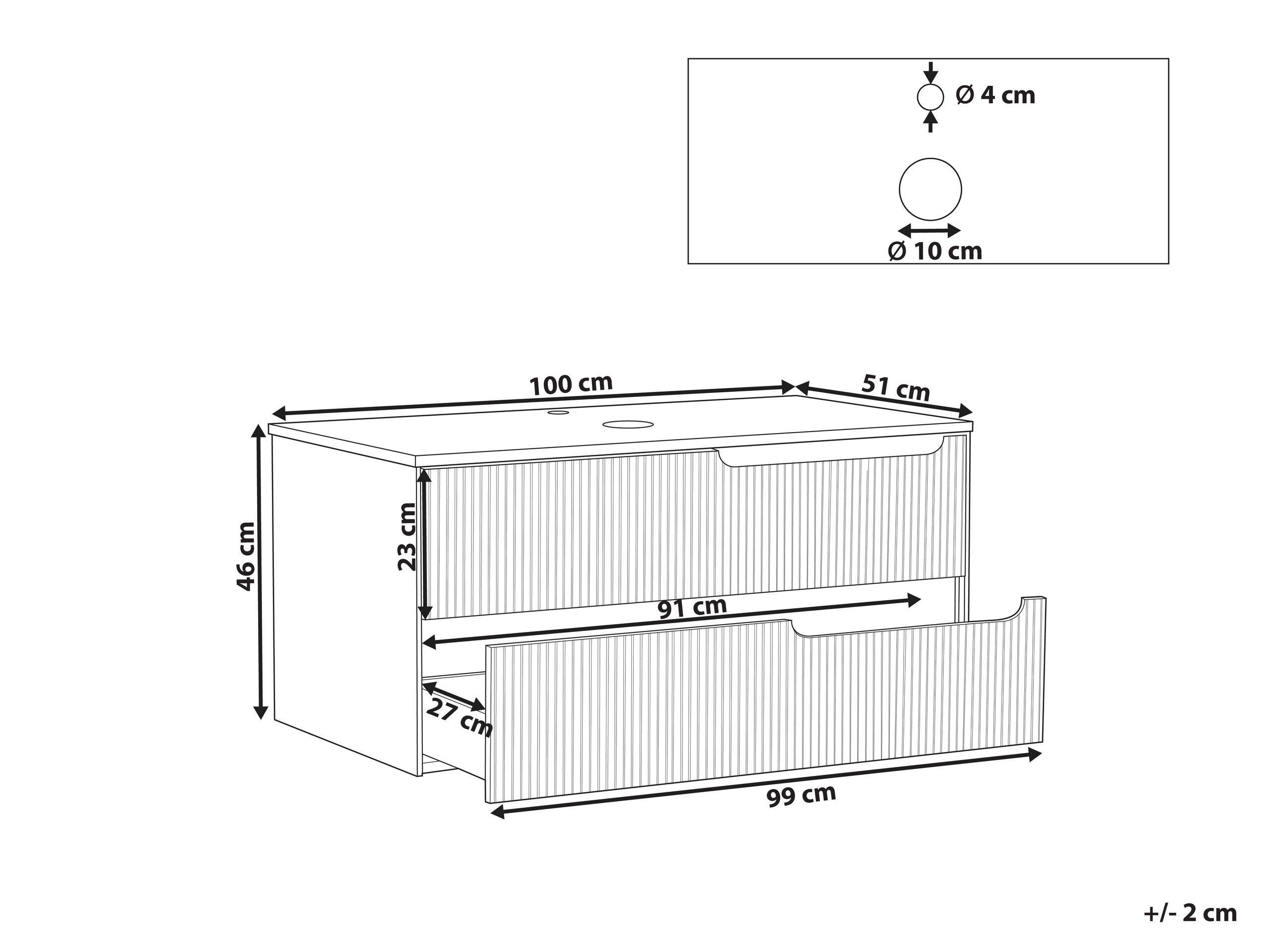 Beliani Badezimmerschrank aus MDF-Platte Modern QUINTELA  