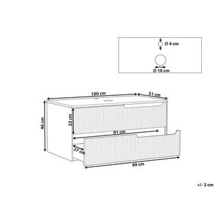 Beliani Badezimmerschrank aus MDF-Platte Modern QUINTELA  