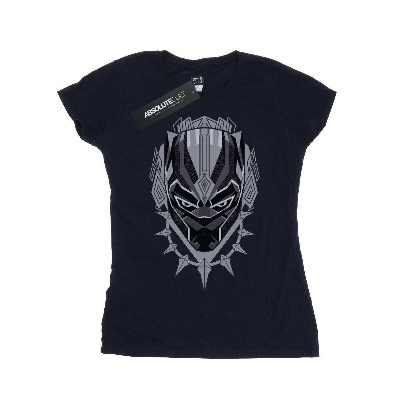 Image of Black Panther Head Tshirt Damen Marine M